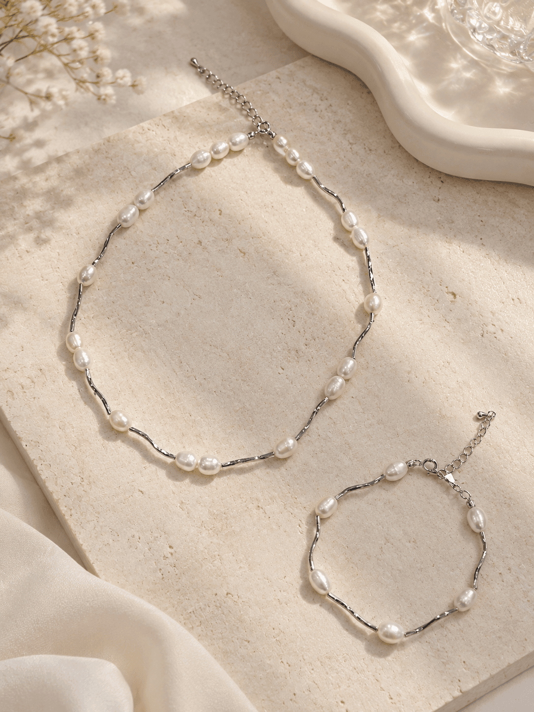 S-Curve Freshwater Pearl Duo Gift Set